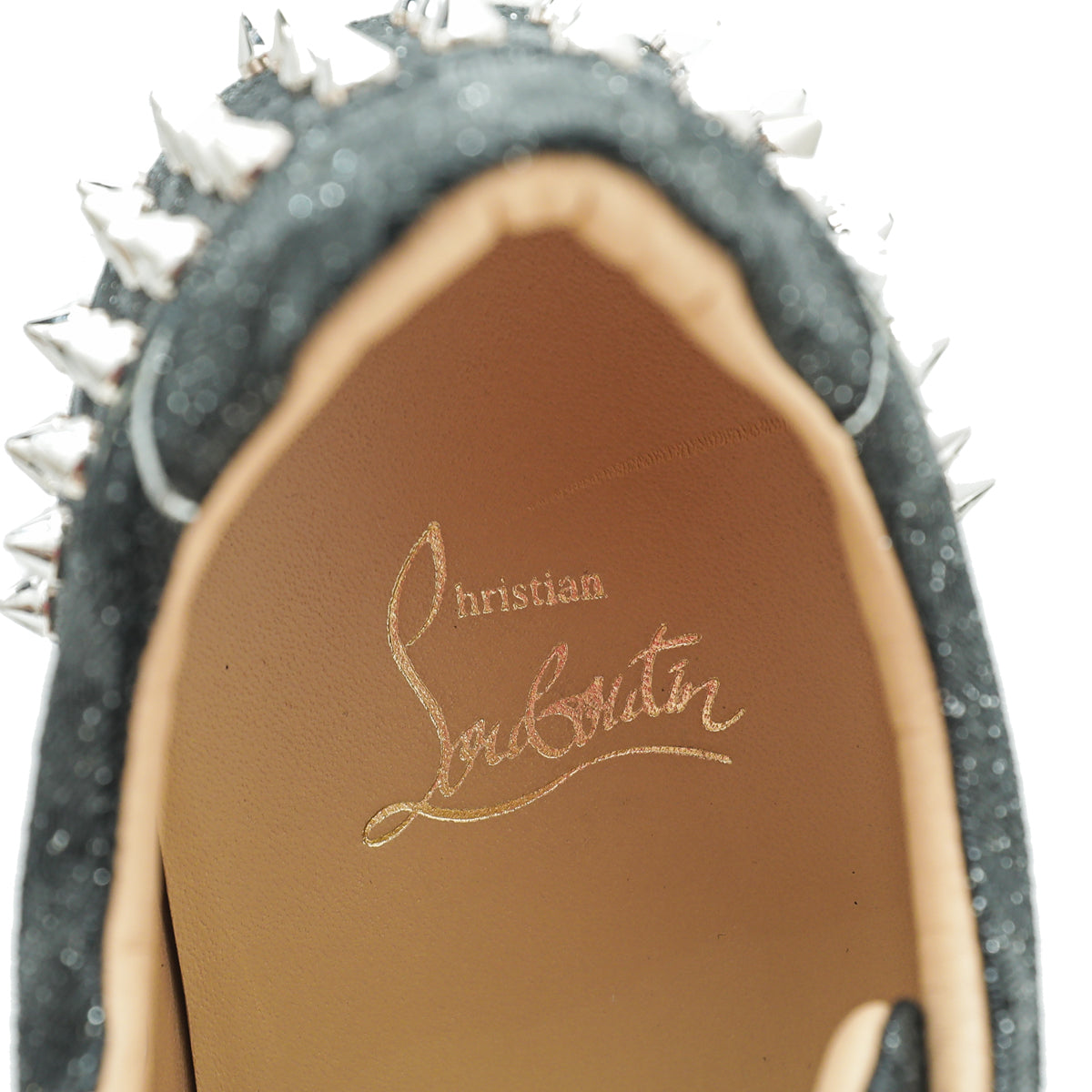 Christian Louboutin Metallic Black Spike Vieira 2 Sneaker 39