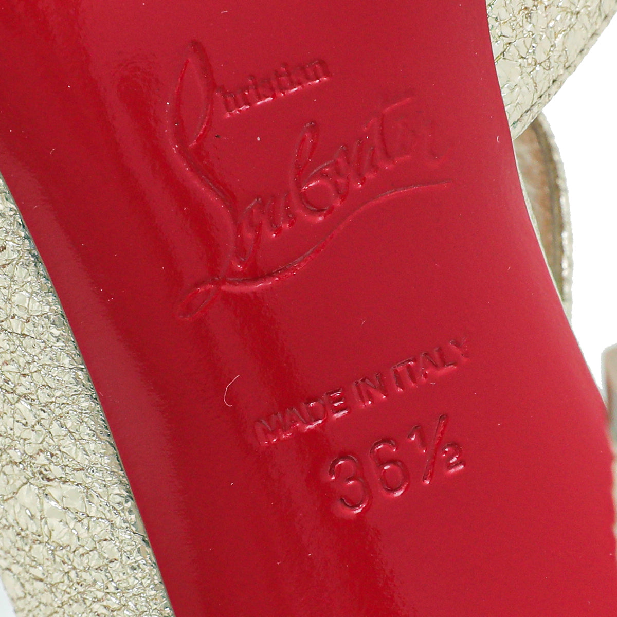 Christian Louboutin Metallic Gold Jumping Pump 36.5