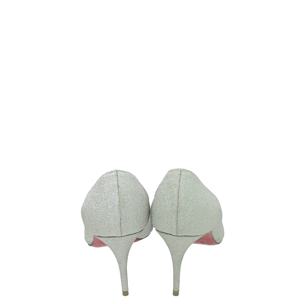 Christian Louboutin Silver Glittered Iriza Pumps 37.5