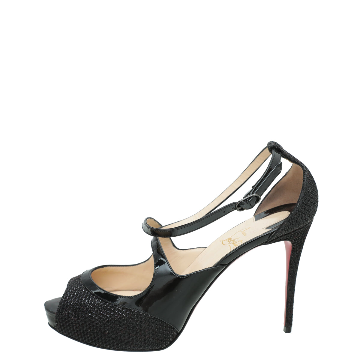 Christian Louboutin Black Mesh Mariacar 120 Pumps 39