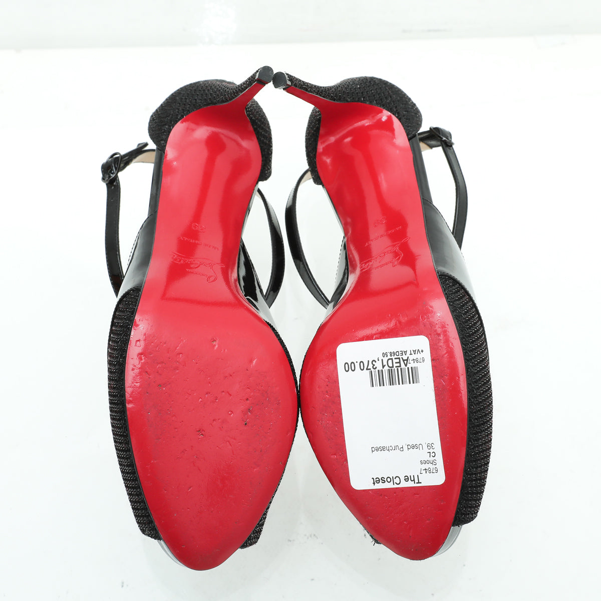 Christian Louboutin Black Mesh Mariacar 120 Pumps 39