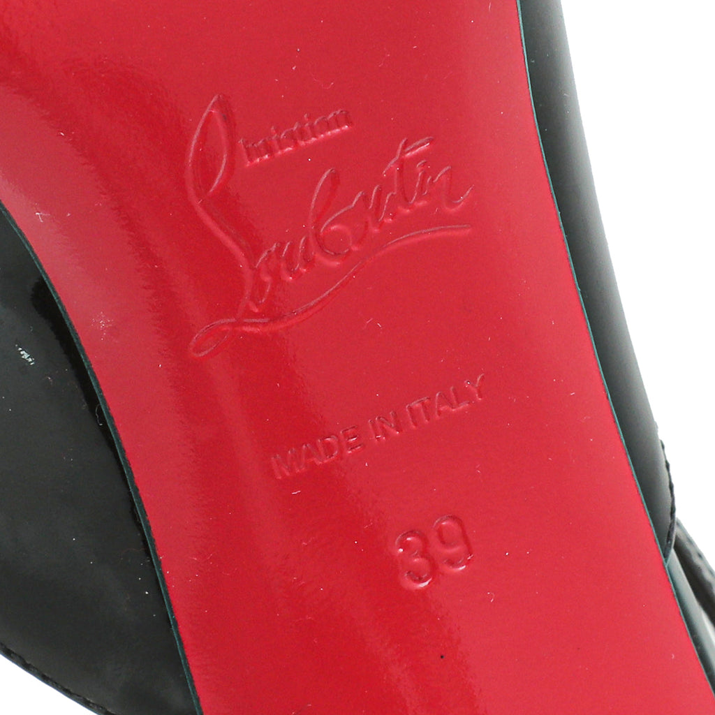 Christian Louboutin Black Mesh Mariacar 120 Pumps 39