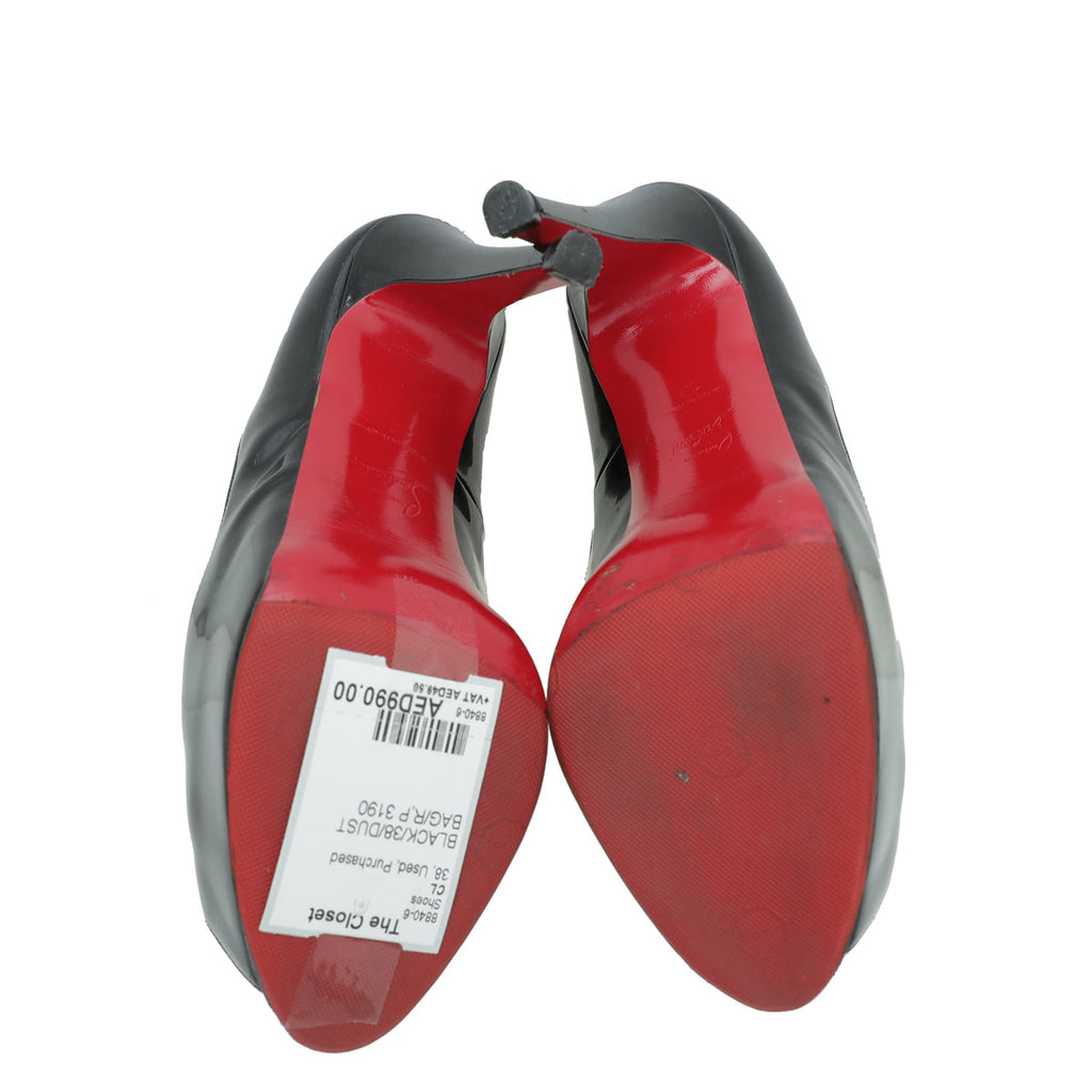 Christian Louboutin Black Very Prive Pump 38