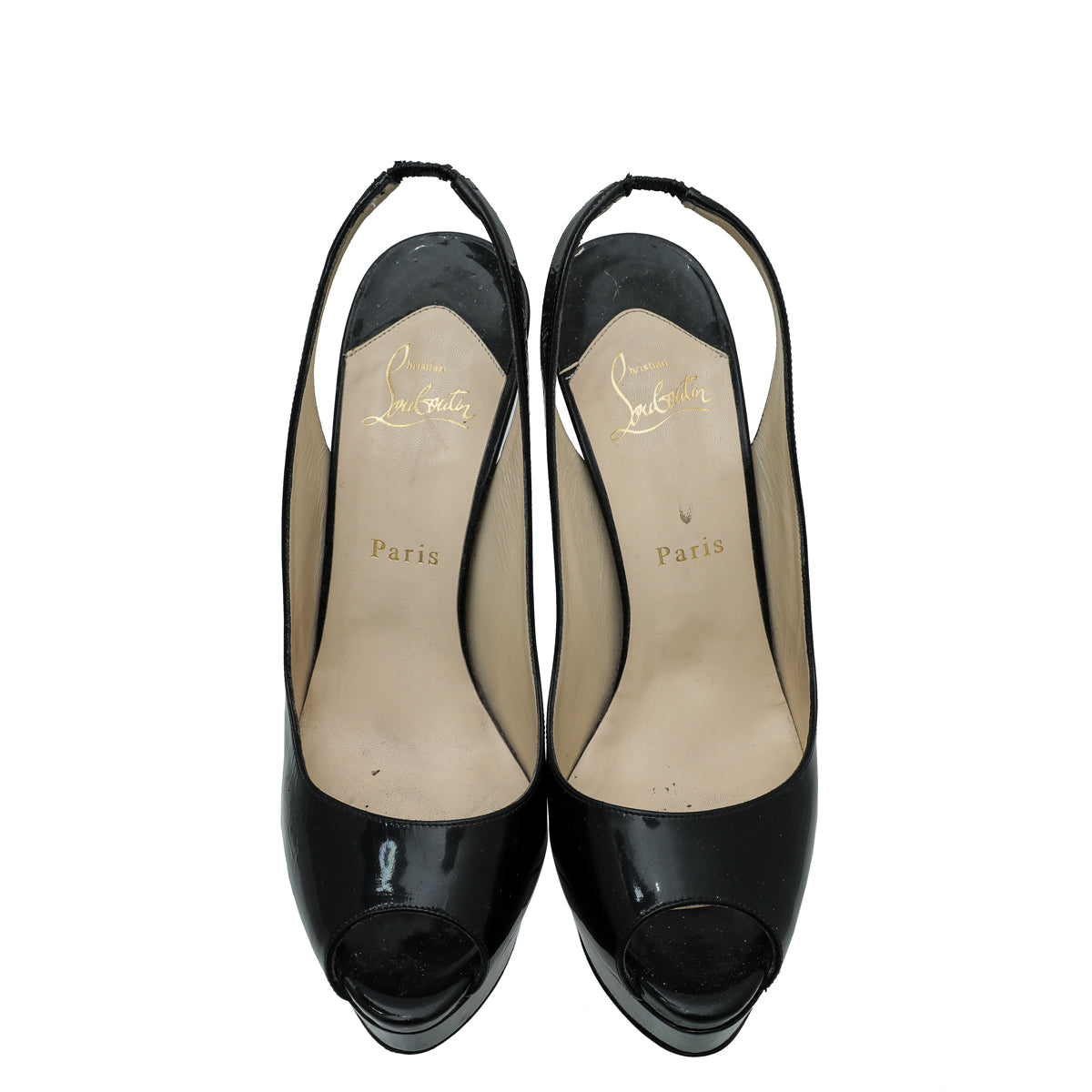 Christian Louboutin Black Lady Peep 150mm Pump 40