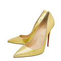 Christian Louboutin Gold Lizard Print Kate Pump 38.5