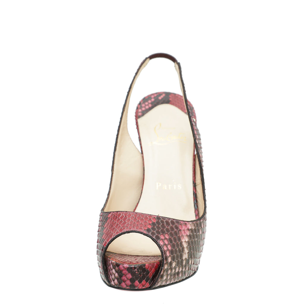 Christian Louboutin Bicolor Python No Prive 120 Pump 36.5