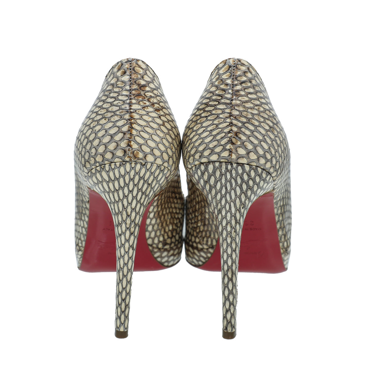 Christian Louboutin Beige Python New Simple Pump 36.5
