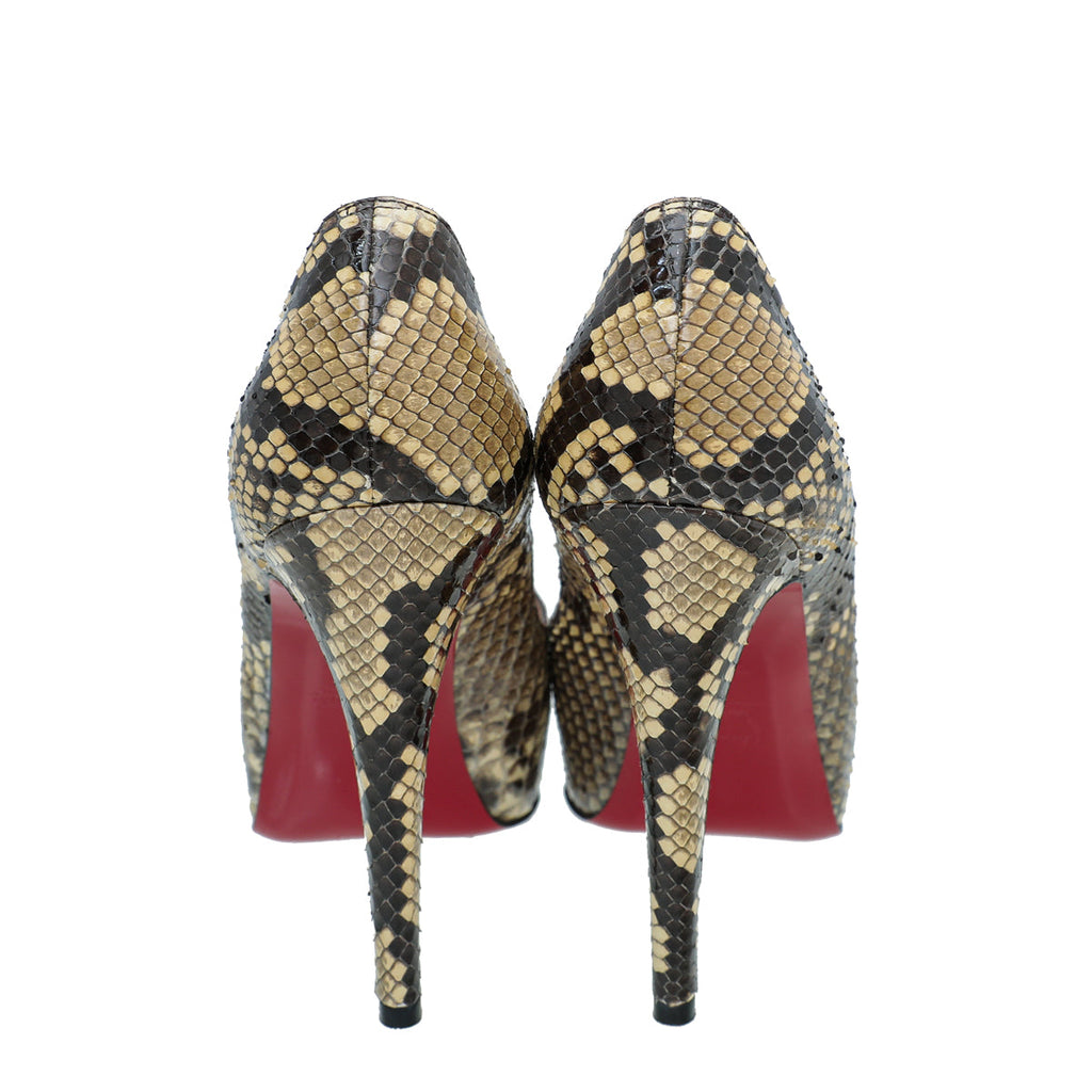 Christian Louboutin Bicolor Python New Very Prive Pump 36