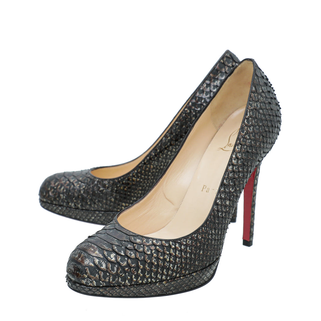 Christian Louboutin Bicolor Python New Simple Pump 36.5