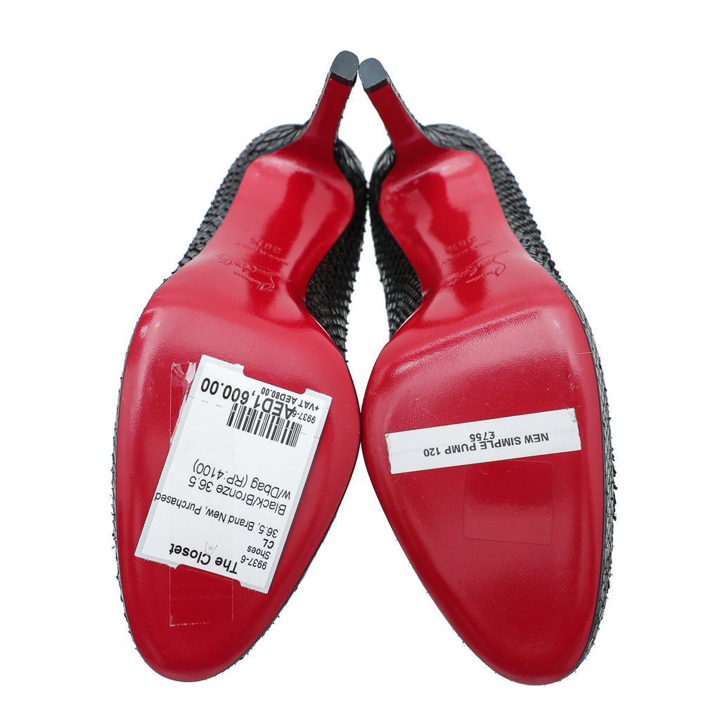 Christian Louboutin Bicolor Python New Simple Pump 36.5