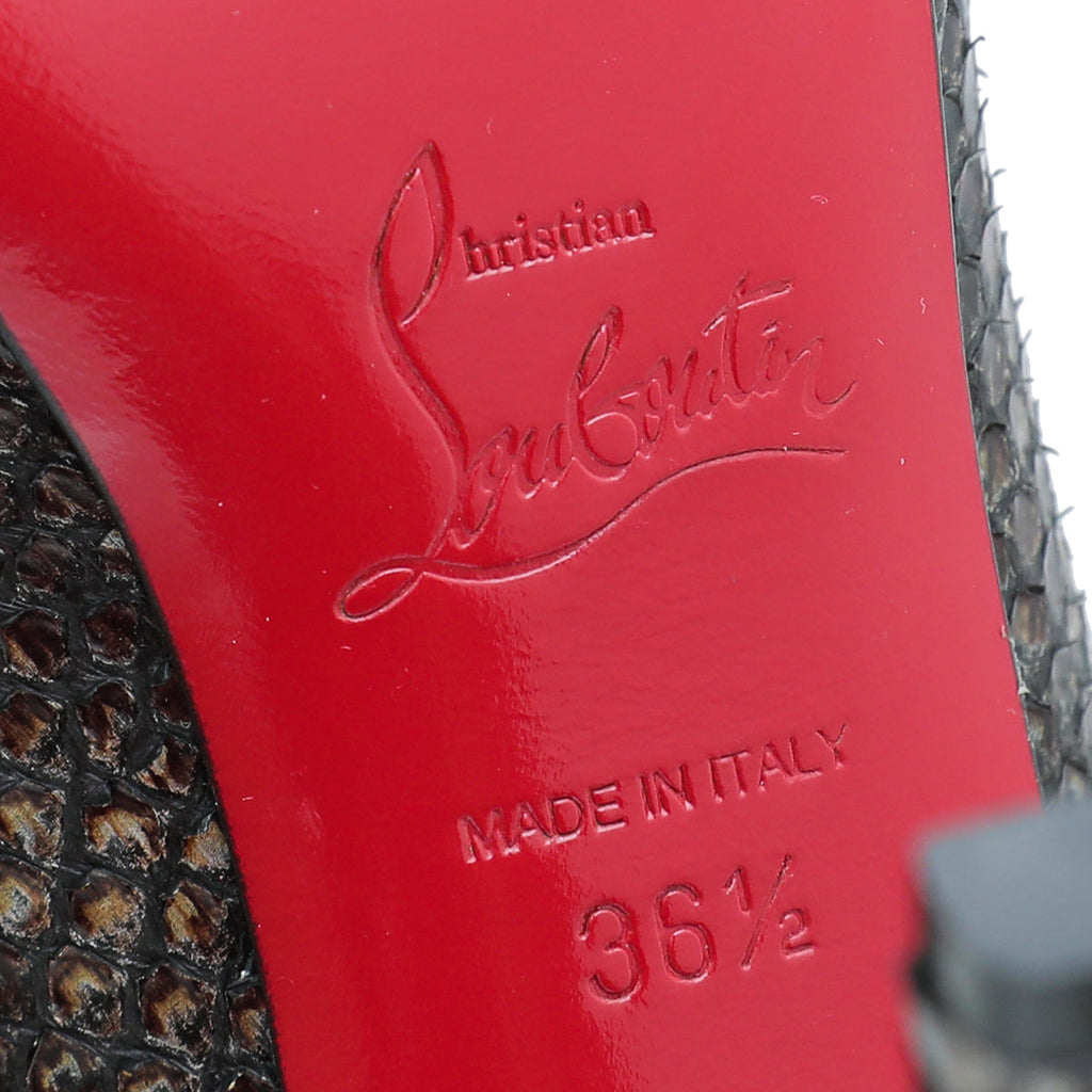 Christian Louboutin Bicolor Python New Simple Pump 36.5