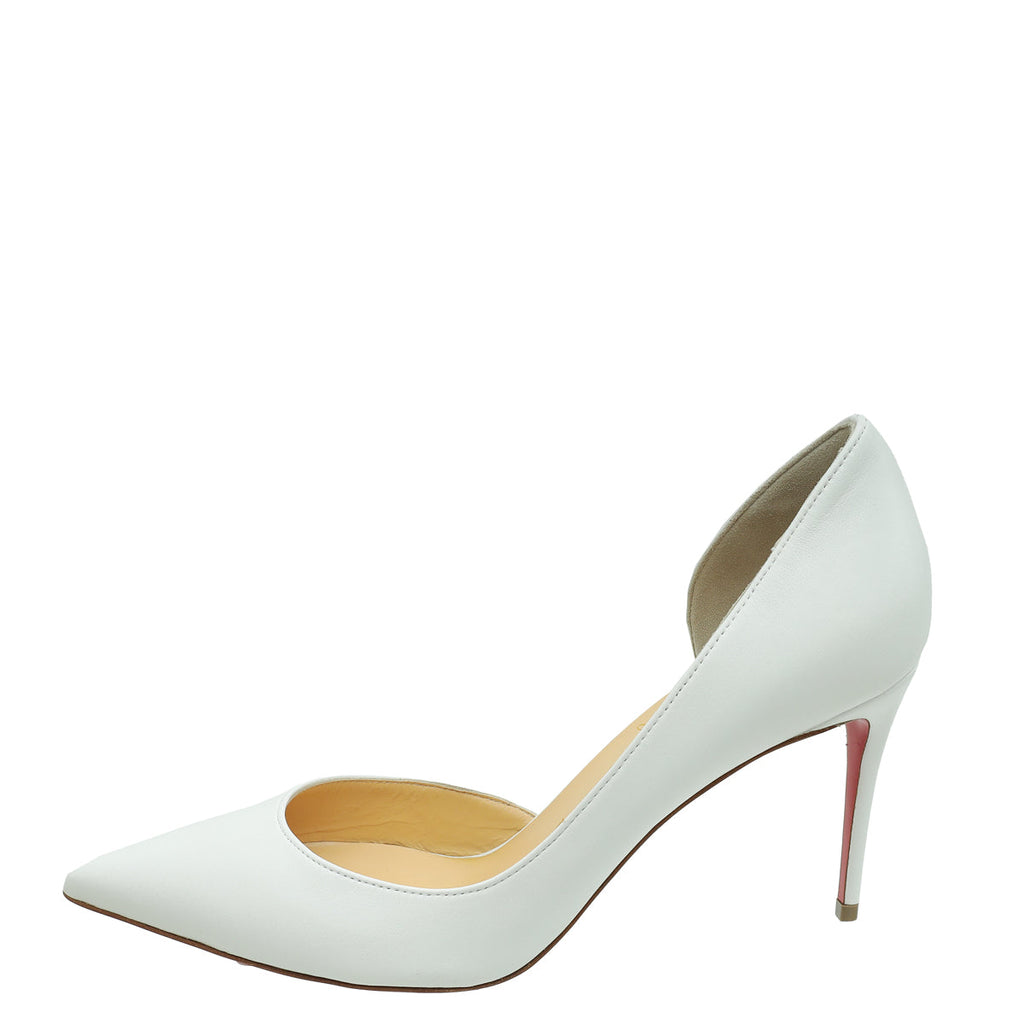 Christian Louboutin White Iriza 85 Pumps 39