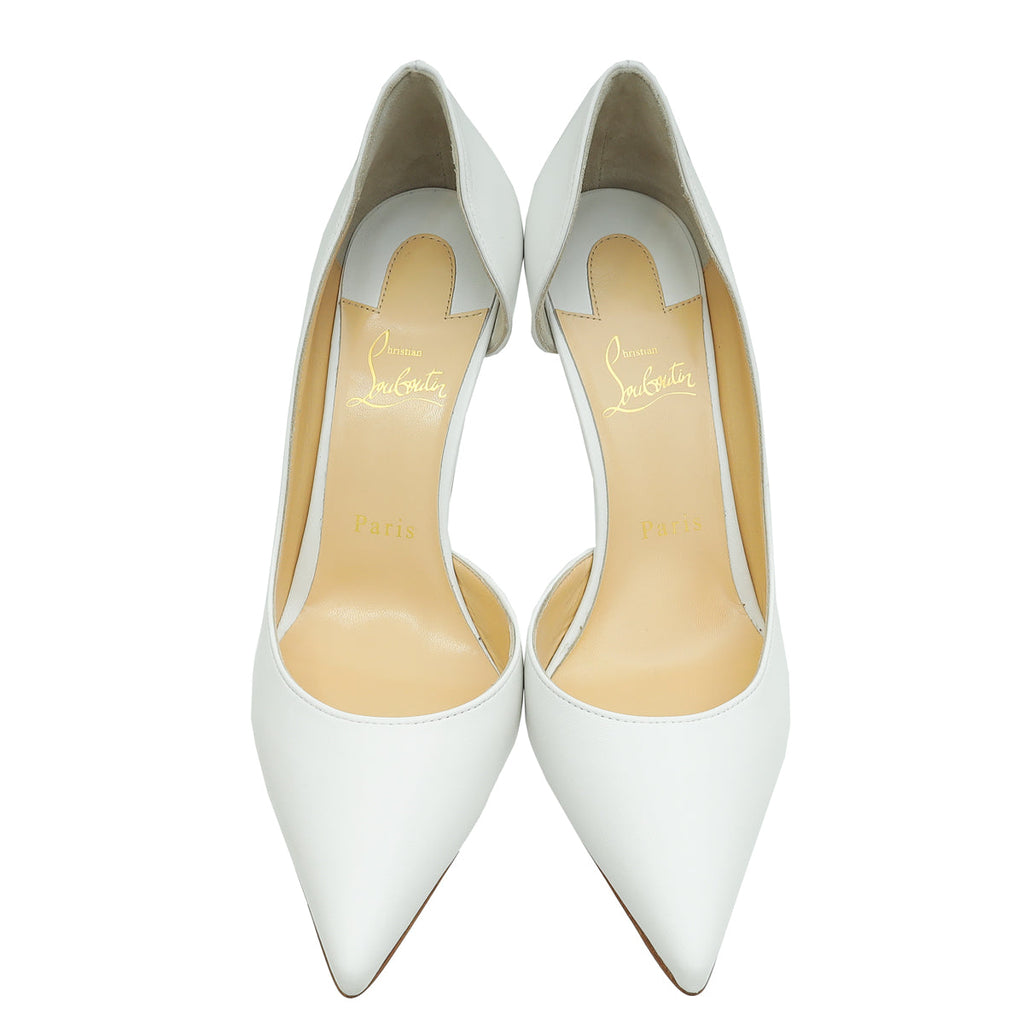 Christian Louboutin White Iriza 85 Pumps 39