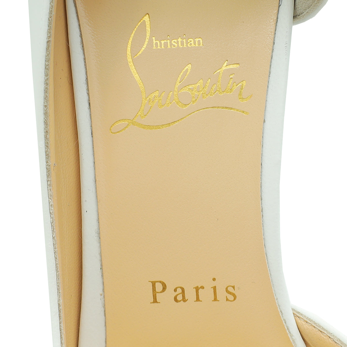 Christian Louboutin White Iriza 85 Pumps 39