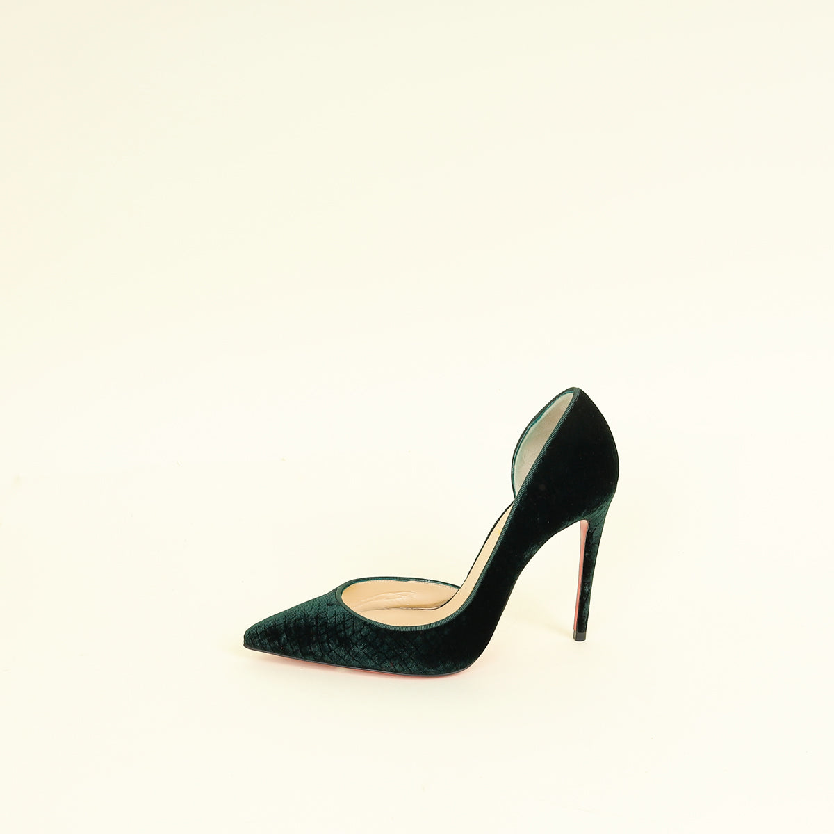 Christian Louboutin Verde Green Velvet Iriza Pump 36.5