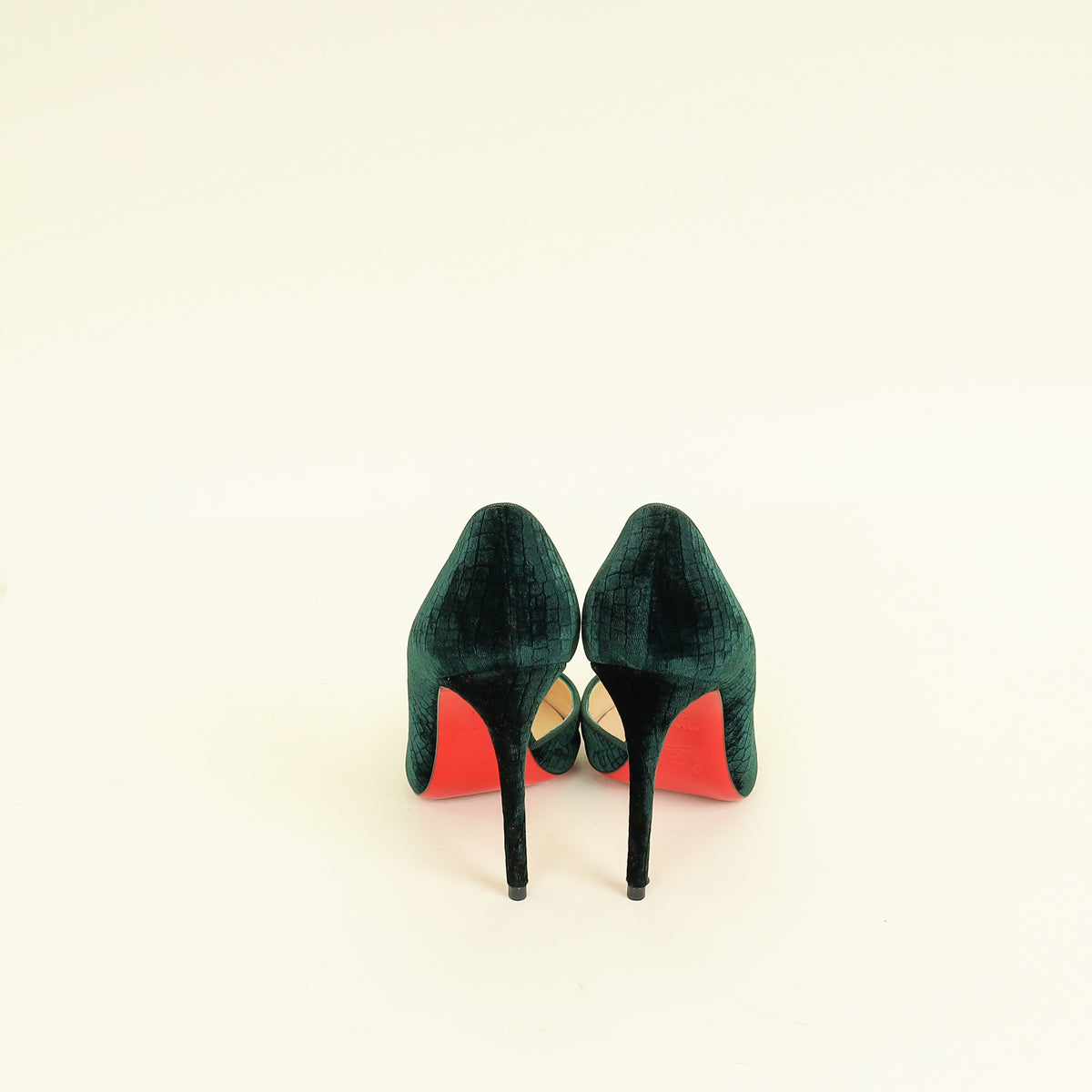 Christian Louboutin Verde Green Velvet Iriza Pump 36.5