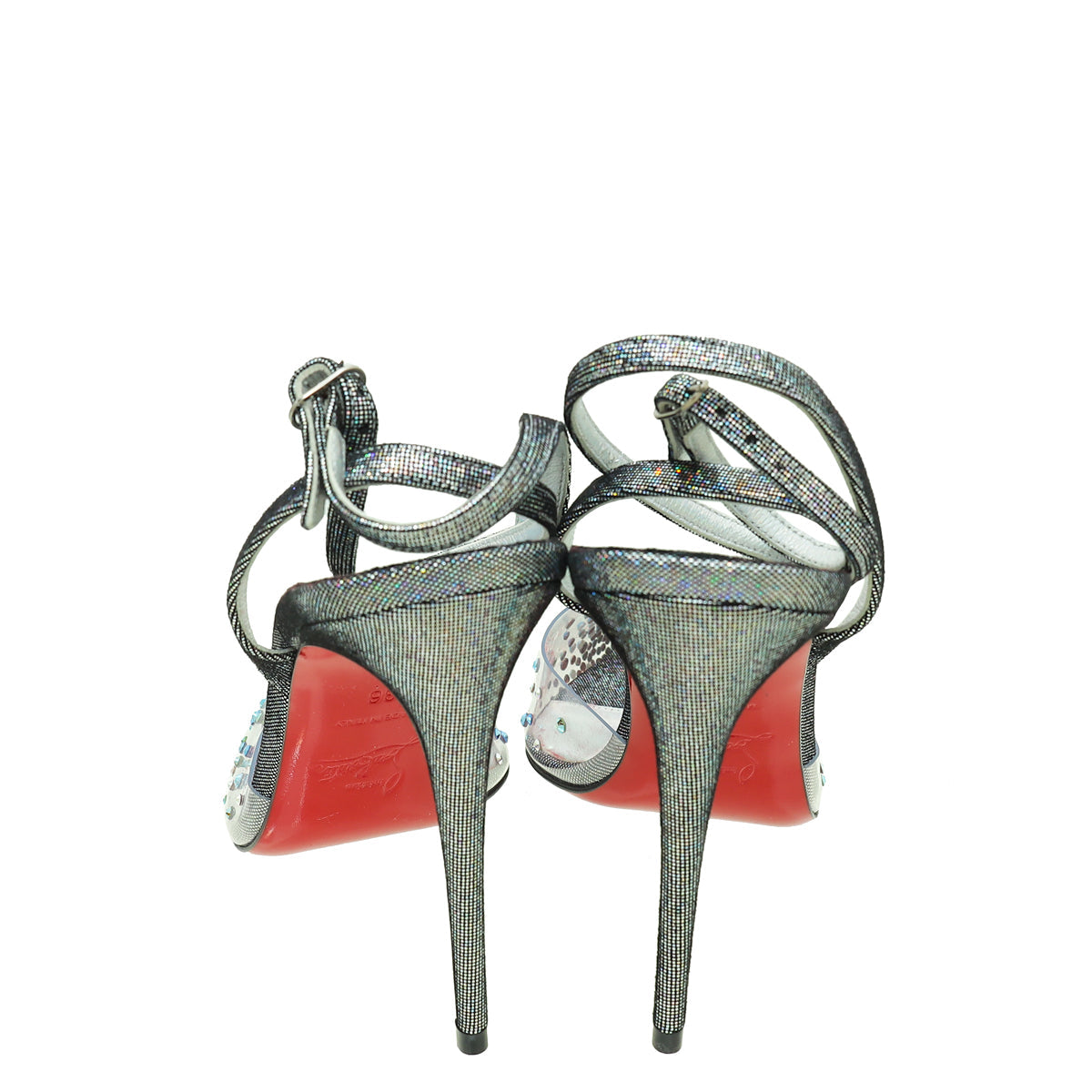Christian Louboutin Black Multicolor Spikaqueen 100 Pump 36