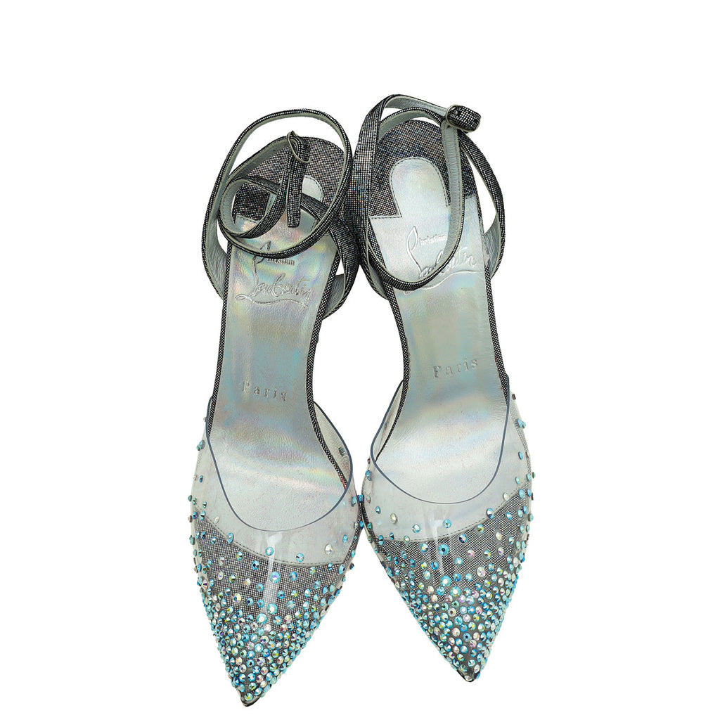 Christian Louboutin Black Multicolor Spikaqueen 100 Pump 36
