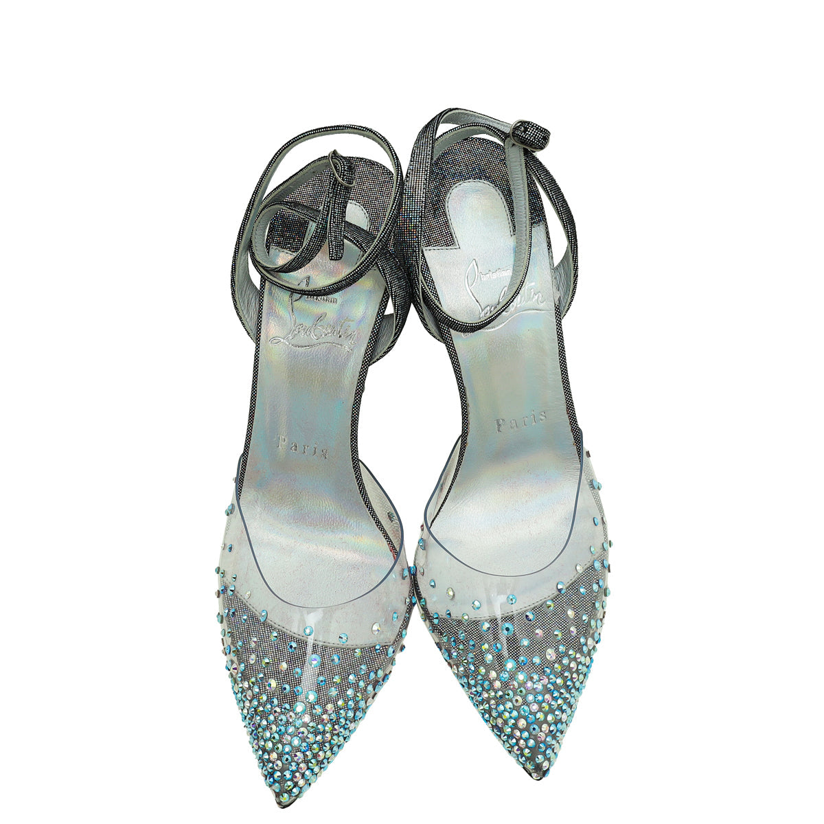 Christian Louboutin Black Multicolor Spikaqueen 100 Pump 36