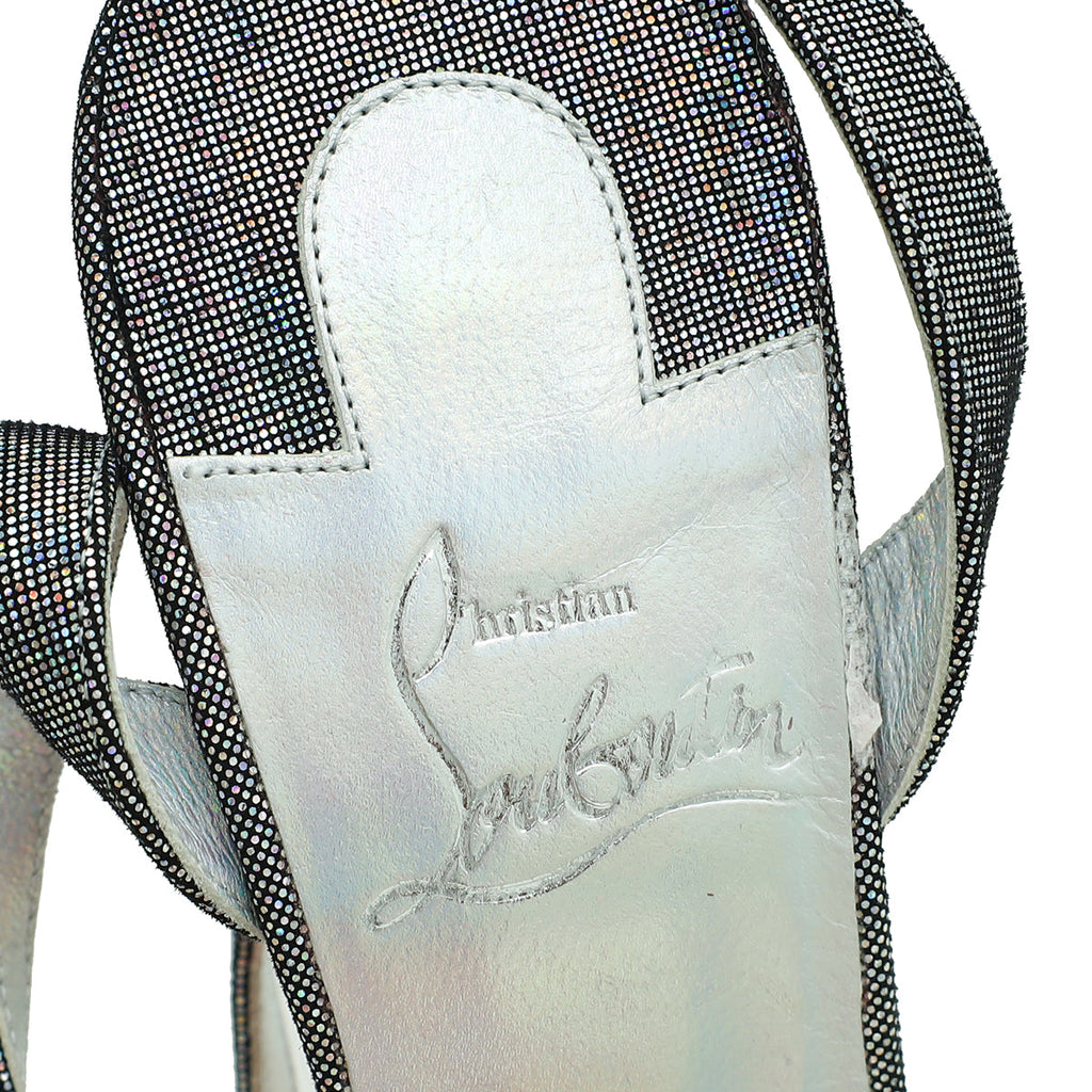 Christian Louboutin Black Multicolor Spikaqueen 100 Pump 36