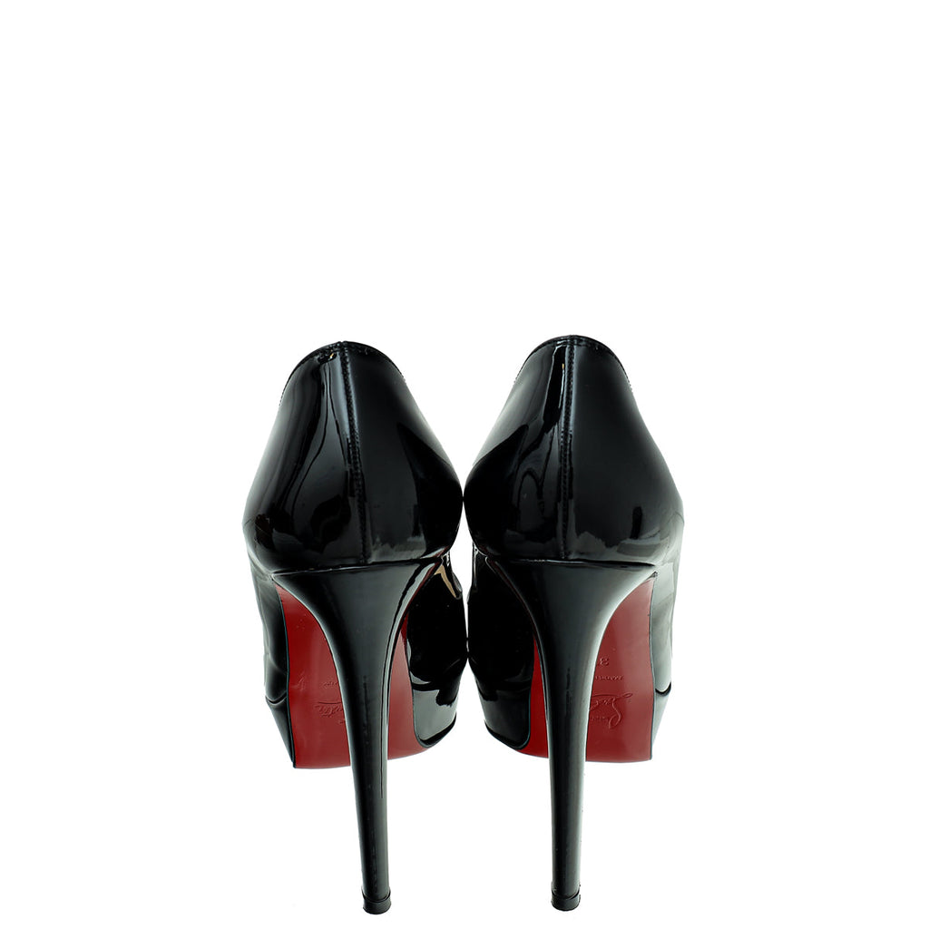 Christian Louboutin Black Lady Peep 120 Pumps 37.5