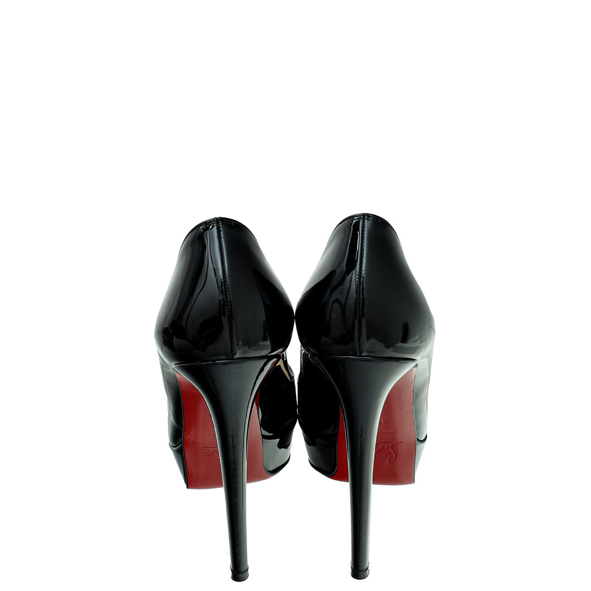 Christian Louboutin Black Lady Peep 120 Pumps 37.5