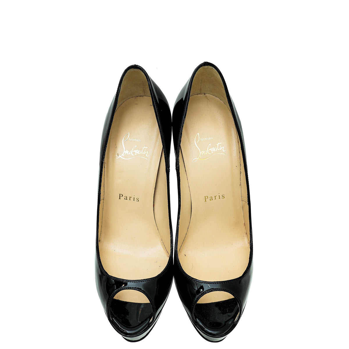 Christian Louboutin Black Lady Peep 120 Pumps 37.5
