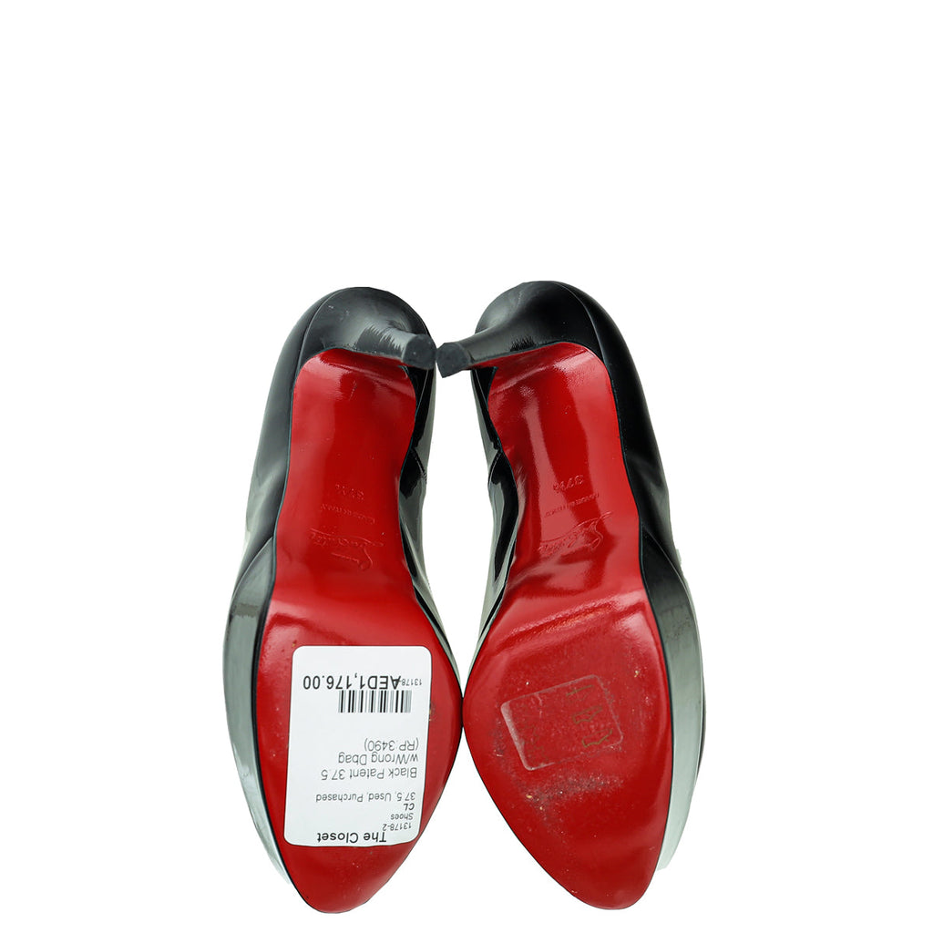 Christian Louboutin Black Lady Peep 120 Pumps 37.5