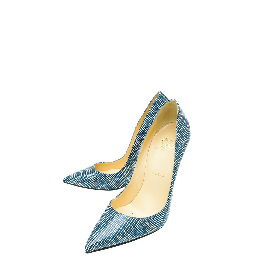 Christian Louboutin Tricolor Checkered So Kate 120 Pumps 37.5