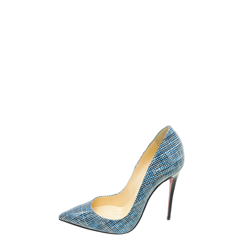 Christian Louboutin Tricolor Checkered So Kate 120 Pumps 37.5