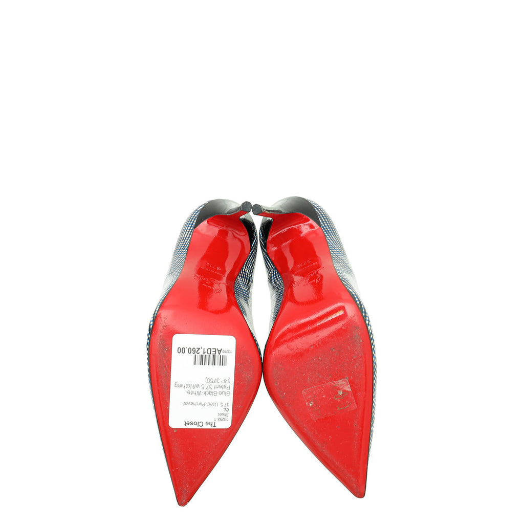 Christian Louboutin Tricolor Checkered So Kate 120 Pumps 37.5