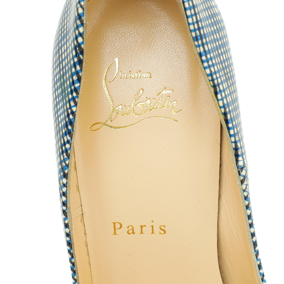Christian Louboutin Tricolor Checkered So Kate 120 Pumps 37.5