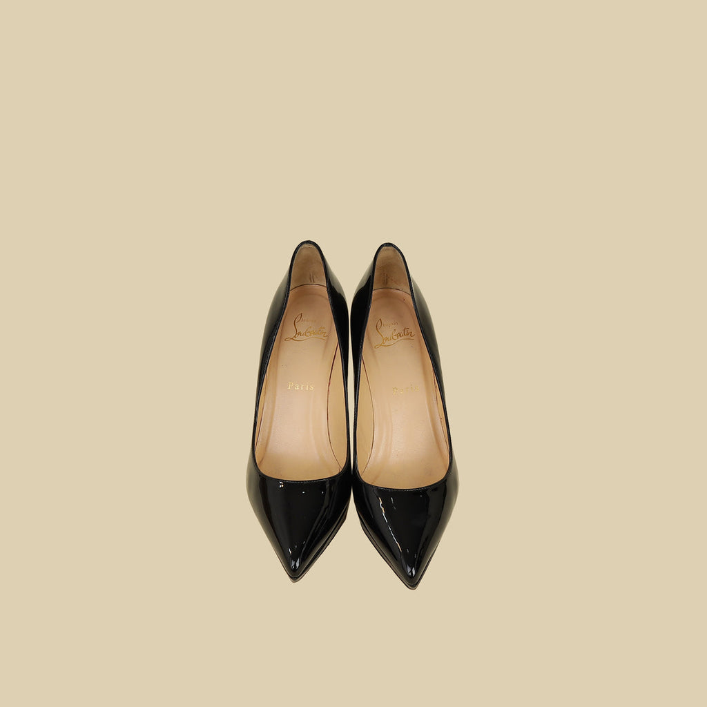 Christian Louboutin Black Pigalle Plato 100 Pump 37.5