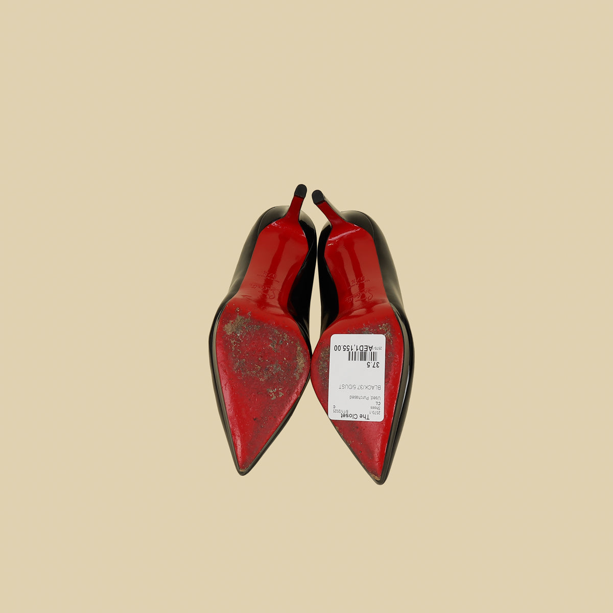 Christian Louboutin Black Pigalle Plato 100 Pump 37.5