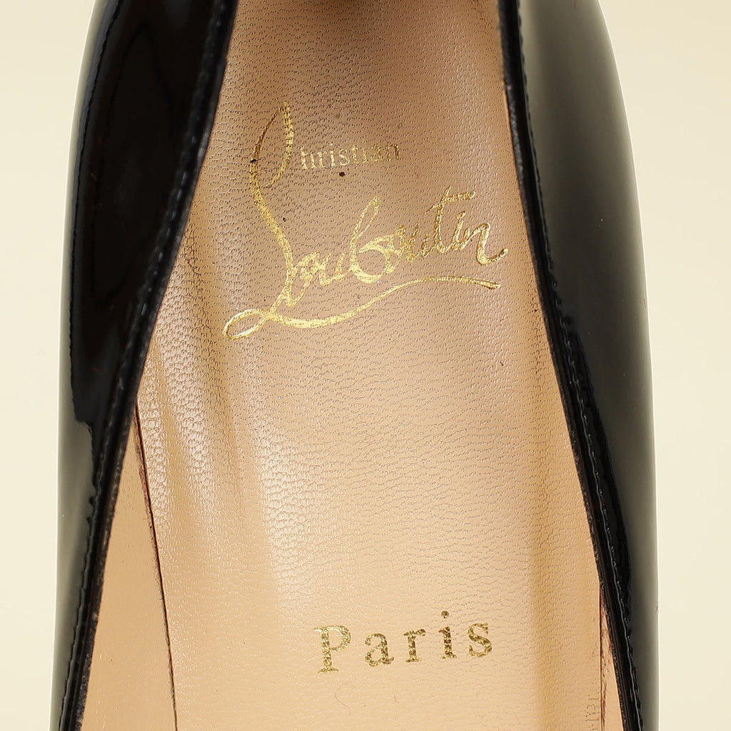 Christian Louboutin Black Pigalle Plato 100 Pump 37.5