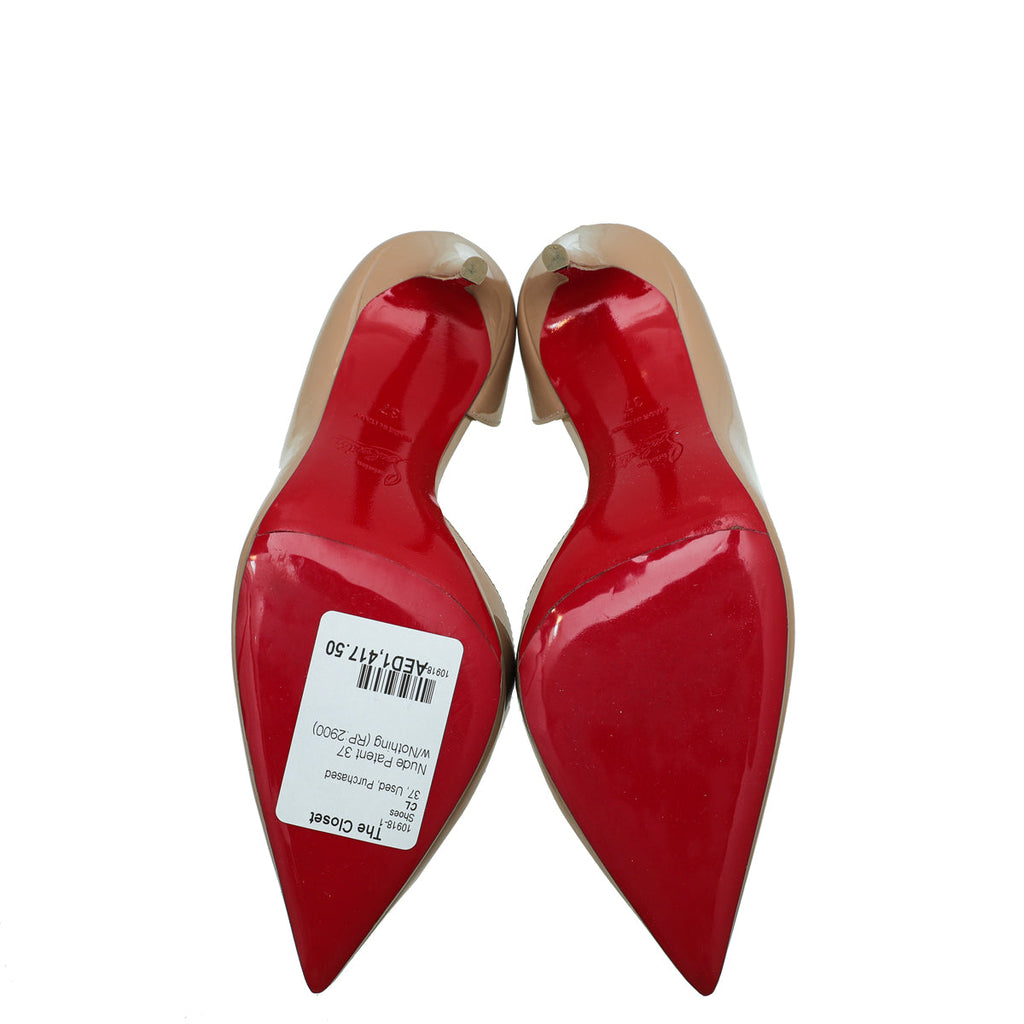 Christian Louboutin Nude Iriza 100 Pumps 37