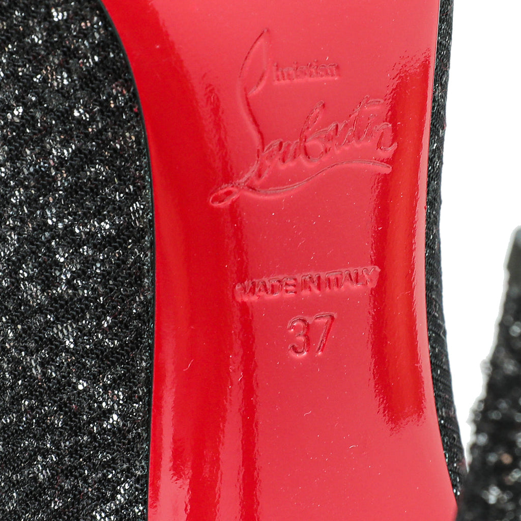 Christian Louboutin Bicolor Mesh Glittered Pigalle Pumps 37
