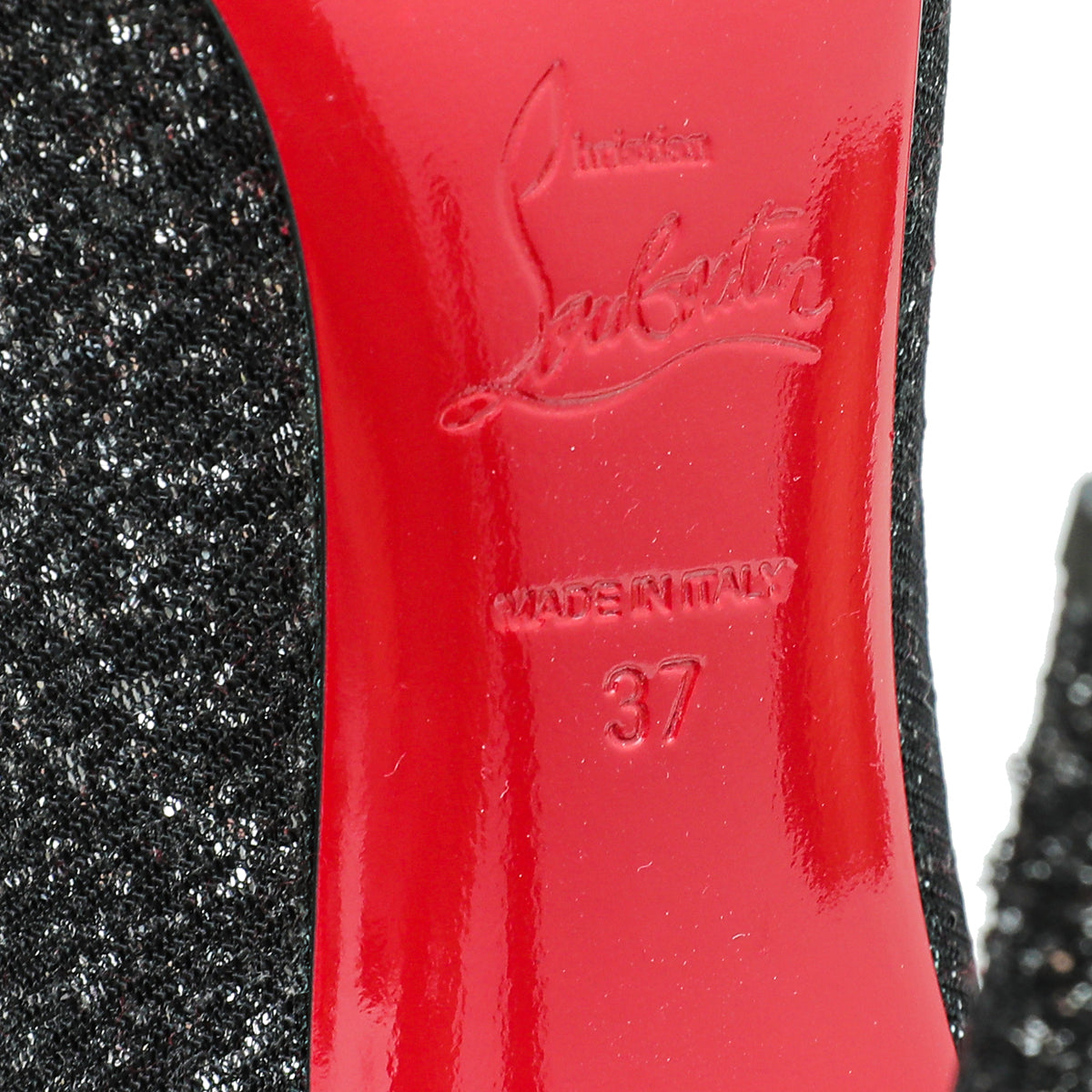 Christian Louboutin Bicolor Mesh Glittered Pigalle Pumps 37