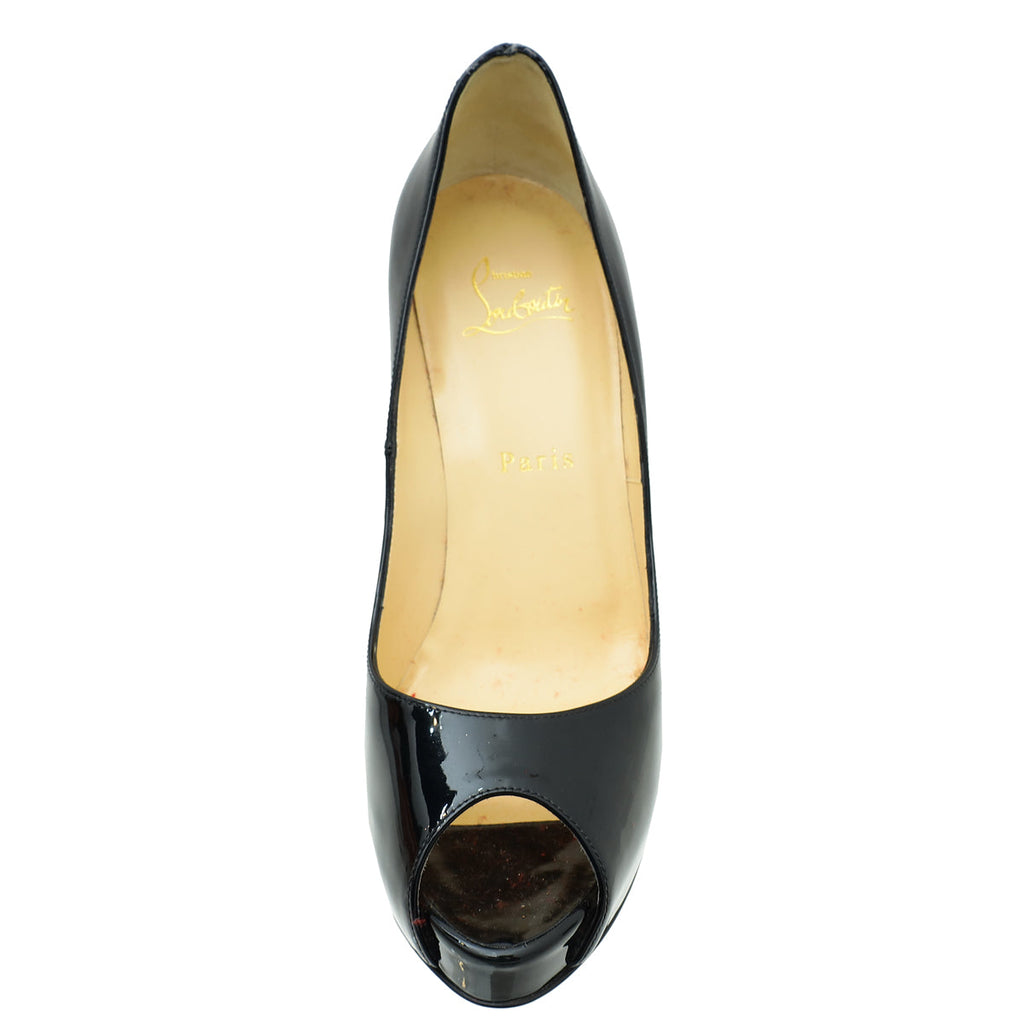 Christian Louboutin Black New Very Prive 120 Pumps 38