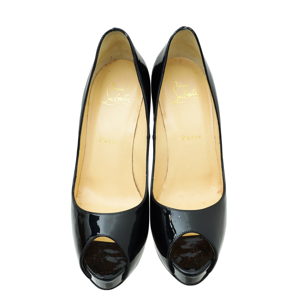 Christian Louboutin Black New Very Prive 120 Pumps 38