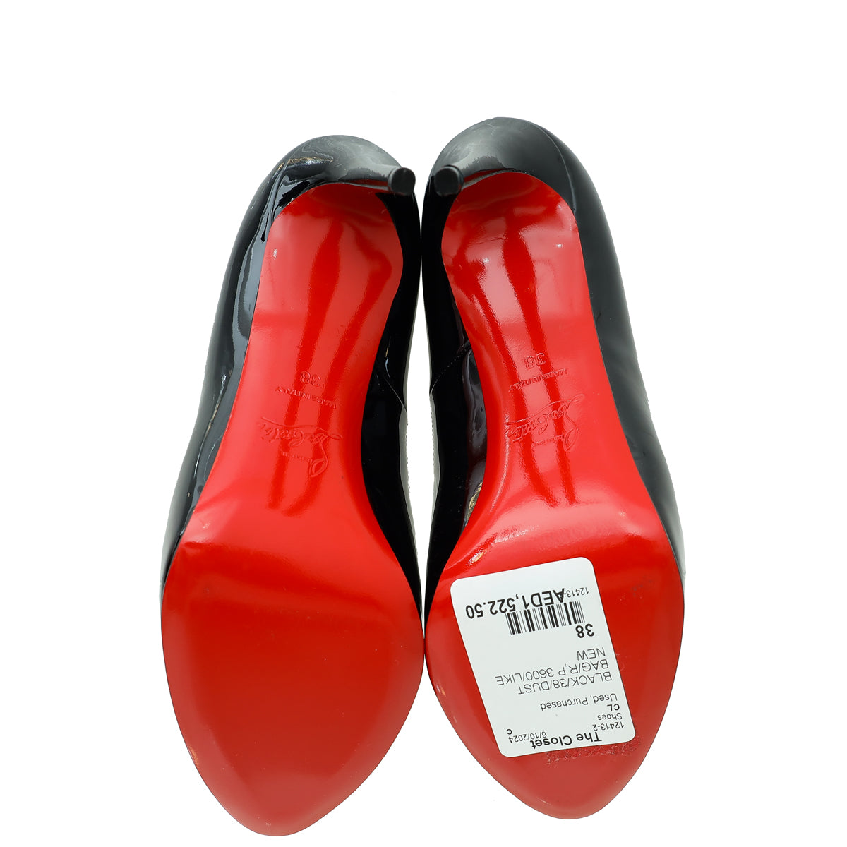 Christian Louboutin Black New Very Prive 120 Pumps 38