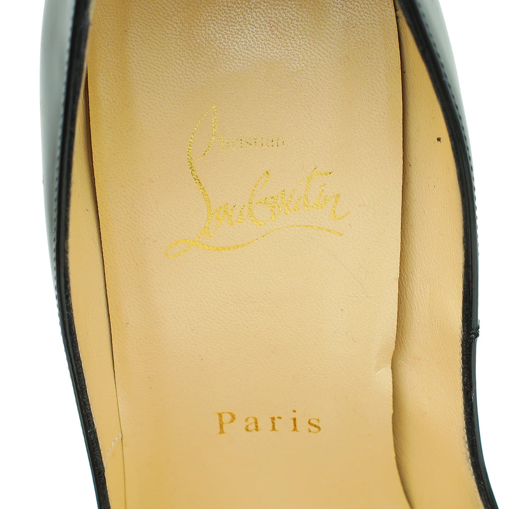 Christian Louboutin Black Lady Peep 150 Pump 38