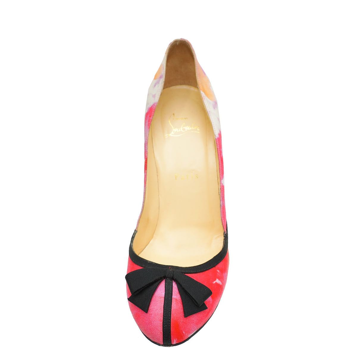Christian Louboutin Bicolor Satin Bow Pump 39.5