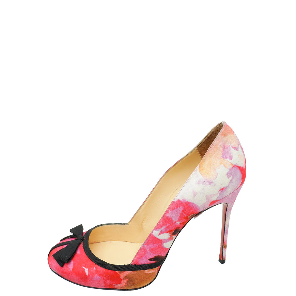 Christian Louboutin Bicolor Satin Bow Pump 39.5