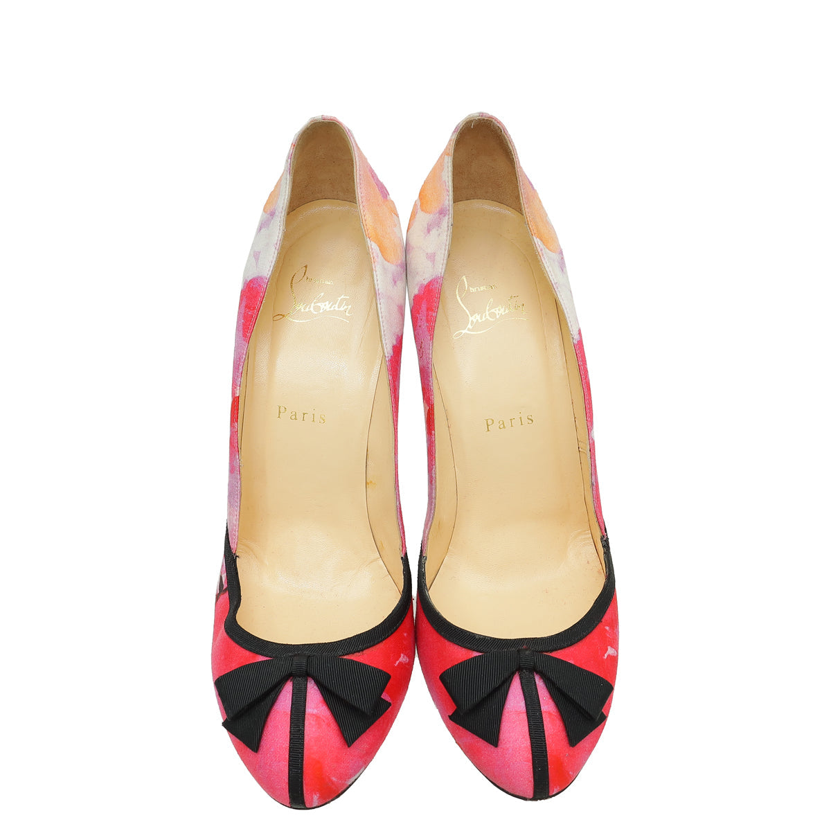 Christian Louboutin Bicolor Satin Bow Pump 39.5
