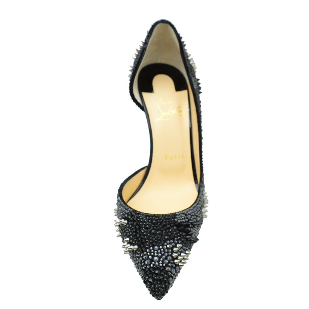 Christian Louboutin Black Iriza Bling Bling Studs Pump 39