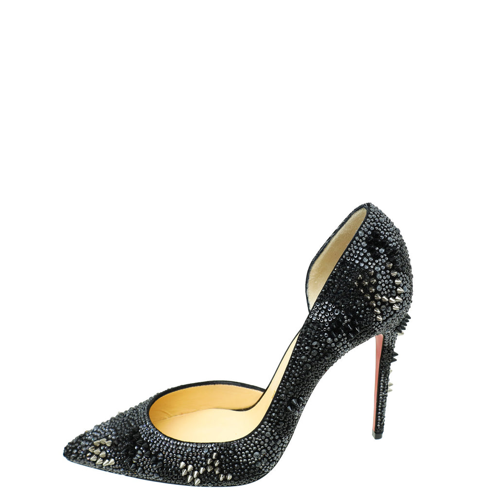 Christian Louboutin Black Iriza Bling Bling Studs Pump 39