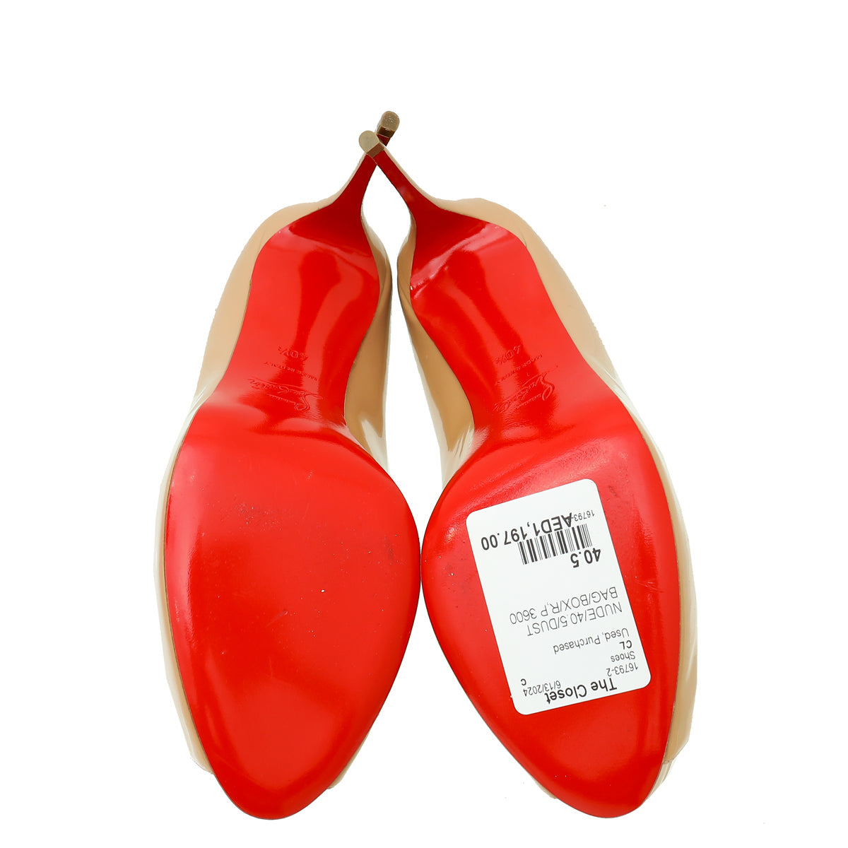 Christian Louboutin Nude New Very Prive 100 Pump 40.5