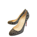 Christian Louboutin Silver Iridescent Lurex Fifi Pump 40