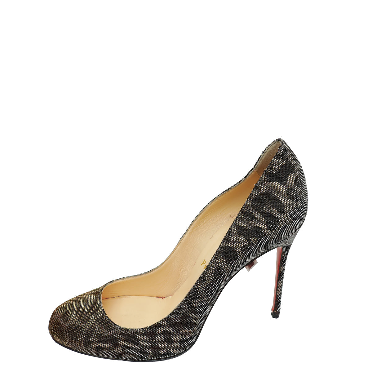 Christian Louboutin Silver Iridescent Lurex Fifi Pump 40